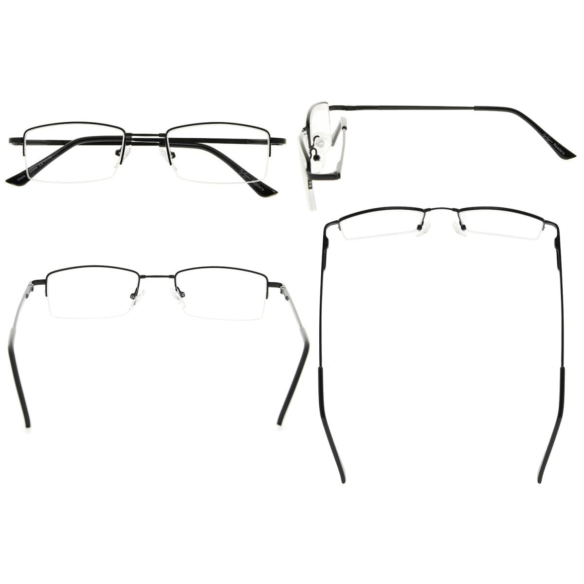 4 Pack Half-rim Reading Glasses with Titanium Bridge R1708eyekeeper.com