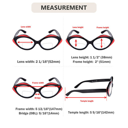 Bifocal Reading Glasses Dimension