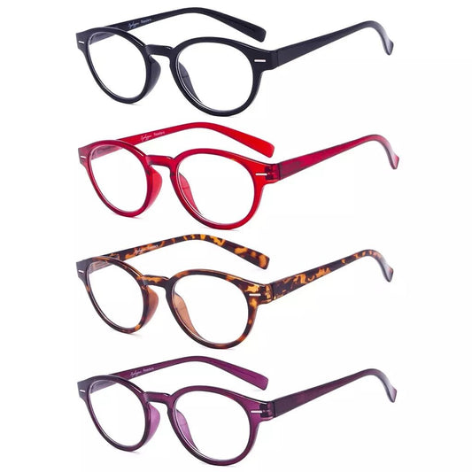 4 Pack Oval Reading Glasses Retro Readers R091eyekeeper.com