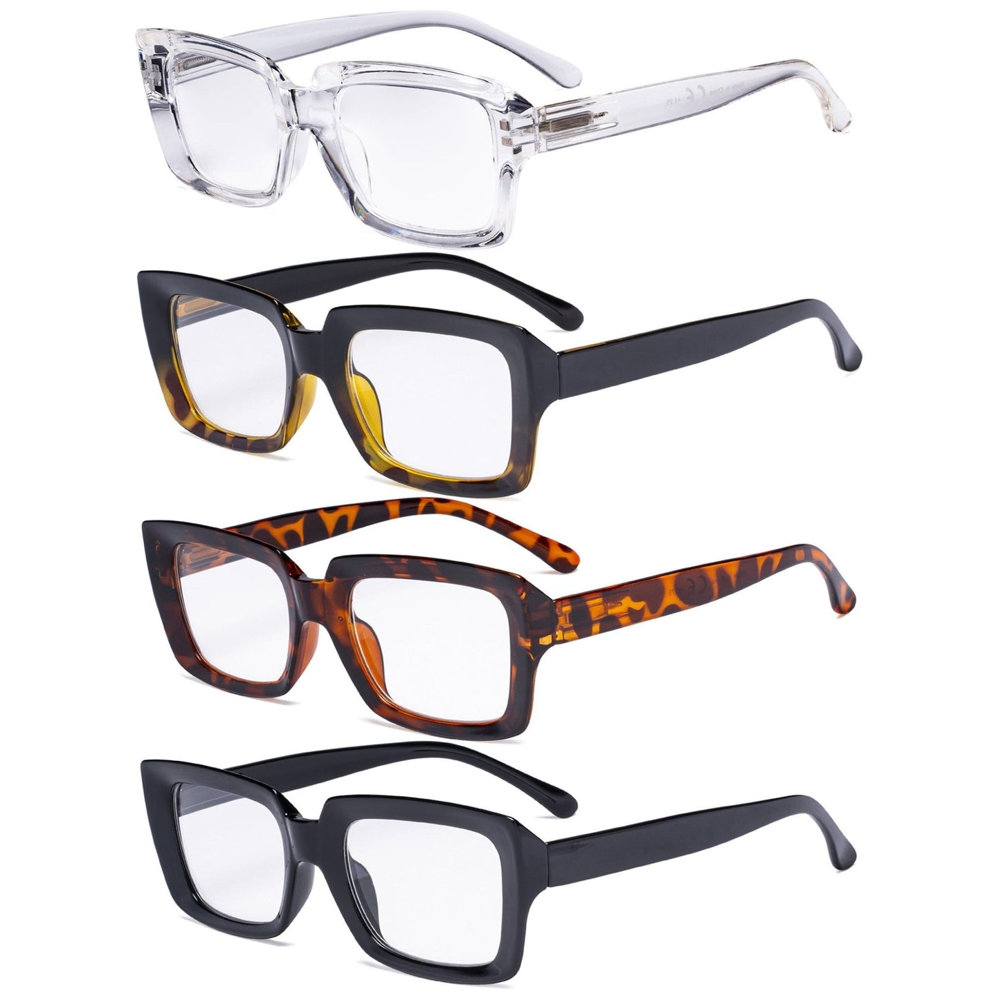 4er Pack Stilvolle Lesebrille Modische Lesebrille R9107-1