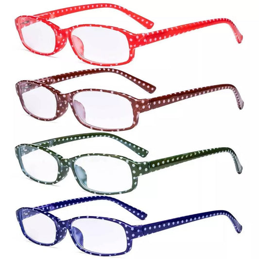 4 Pack Small Lens Colorful Reading Glasses R908PBeyekeeper.com