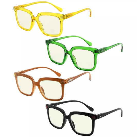 4 Pack Stylish Blue Light Filter Reading Glasses UV2108eyekeeper.com
