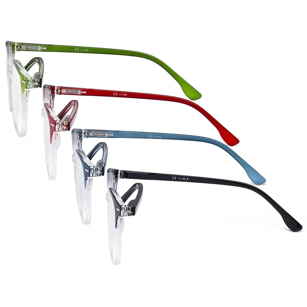 4 Pack Stylish Design Round Ladies Reading Glasses R9002Ceyekeeper.com
