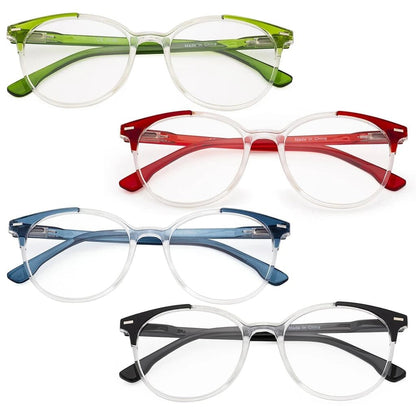 4 Pack Stylish Design Round Ladies Reading Glasses R9002Ceyekeeper.com