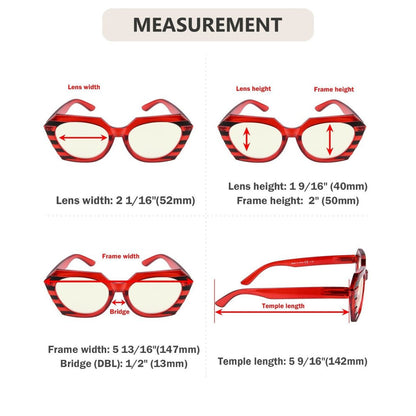 4 Pack Stylish Polygon Progressive Multifocus Readers M2135eyekeeper.com