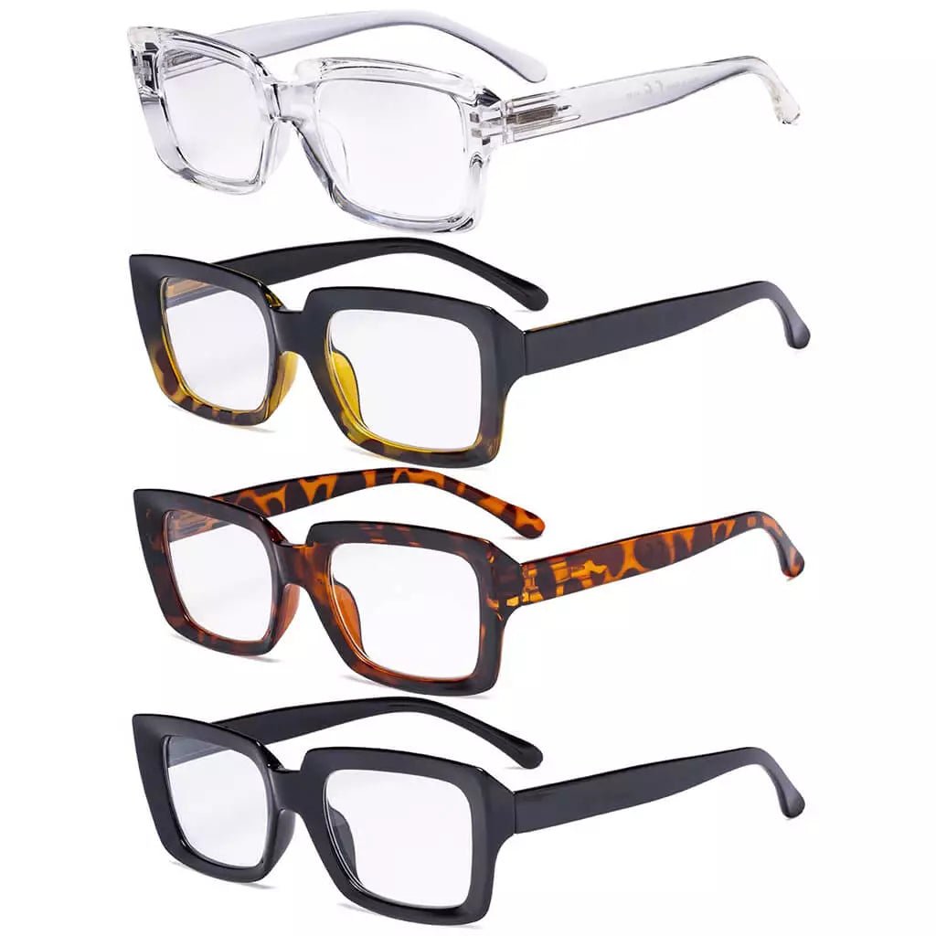 4 Pack Stylish Reading Glasses Fashionable Readers R9107 - 1eyekeeper.com