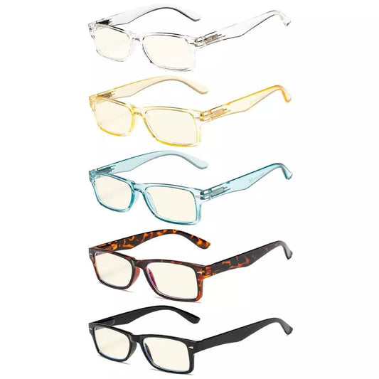 5 Pack Classic Blue Light Filter Reading Glasses UVR066eyekeeper.com