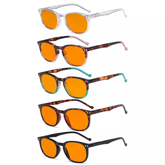 5 Pack Oval Blue Light Blocking Reading Glasses DSR065eyekeeper.com