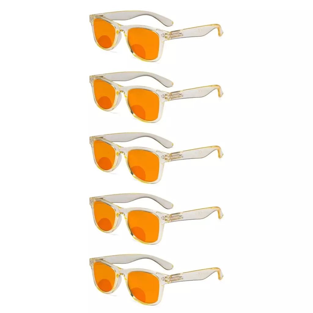 5 Pack Thick Bifocal Blue Light Blocking Reading Glasses DSS027eyekeeper.com