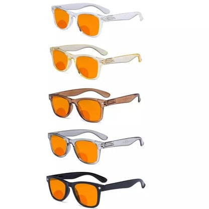 5 Pack Thick Bifocal Blue Light Blocking Reading Glasses DSS027eyekeeper.com