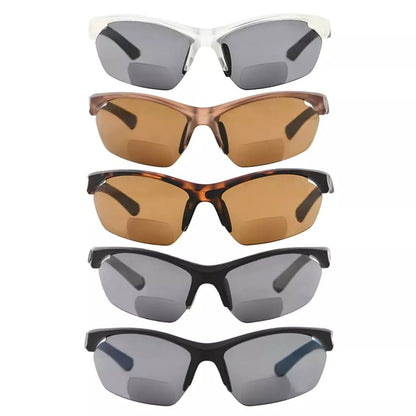 5 Pack TR90 Half Rim Sports Bifocal Sunglasses Sunshine Readers SG902eyekeeper.com