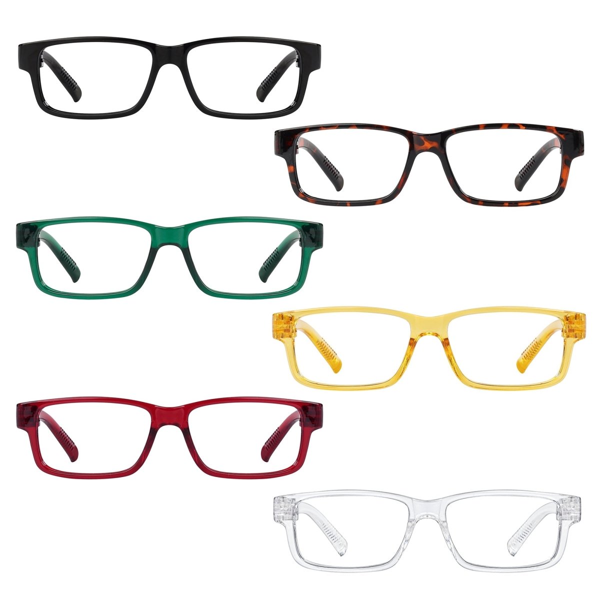 6 Pack 30% Blue Light Blocking Designer Metalless Screwless Glasses NR032 - B15eyekeeper.com