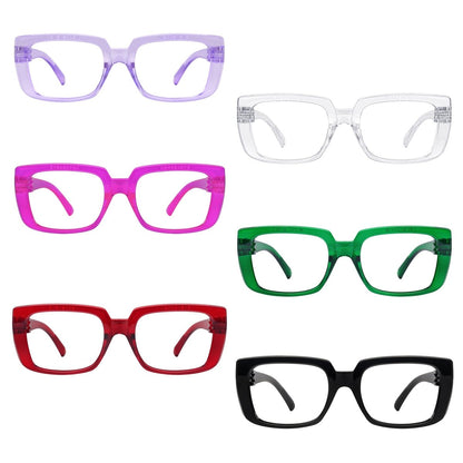 6 Pack 30% Blue Light Blocking Metalless Screwless Eyeglasses NR9107 - B15eyekeeper.com