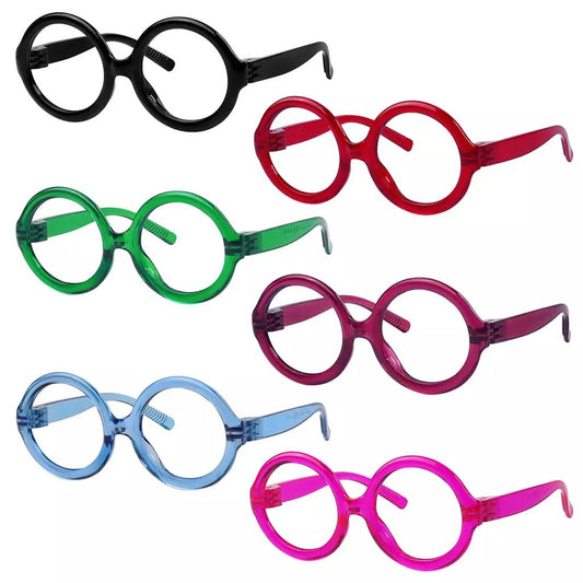 6 Pack 30% Blue Light Blocking Round Reading Glasses Metalless R2313 - B15eyekeeper.com