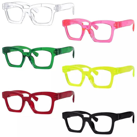 6 Pack 30% Blue Light Blocking Screwless Reading Glasses NR2019 - B15eyekeeper.com