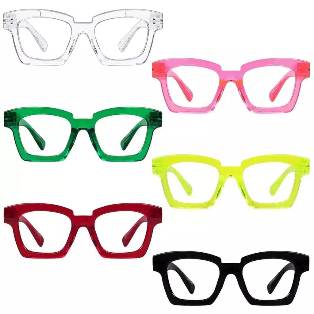 6 Pack 30% Blue Light Blocking Screwless Reading Glasses NR2019 - B15eyekeeper.com