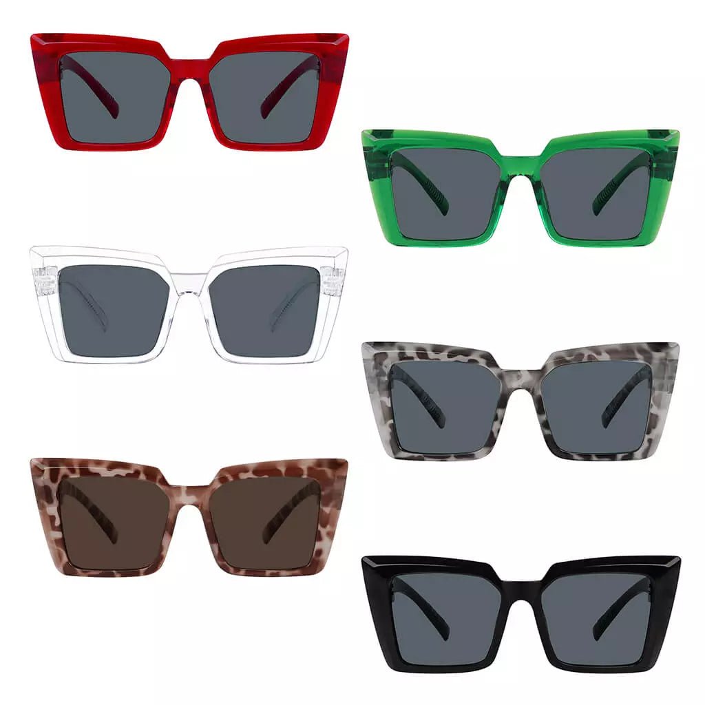 6 Pack Metalless Screwless Spring Hinge Sunglasses NR2141Seyekeeper.com