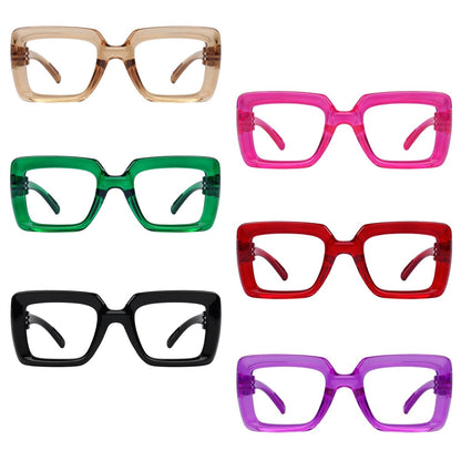 6 Pack Metalless Screwless Thick Spring Hinge Reading Glasses NR2101eyekeeper.com