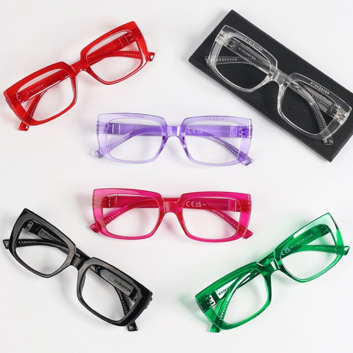 6 Pack Metalless Thicker Spring Hinge Reading Glasses NR9107eyekeeper.com