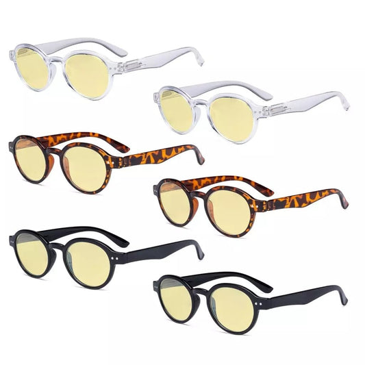 6 Pack Oval Blue Light Blocking Readers TM070eyekeeper.com