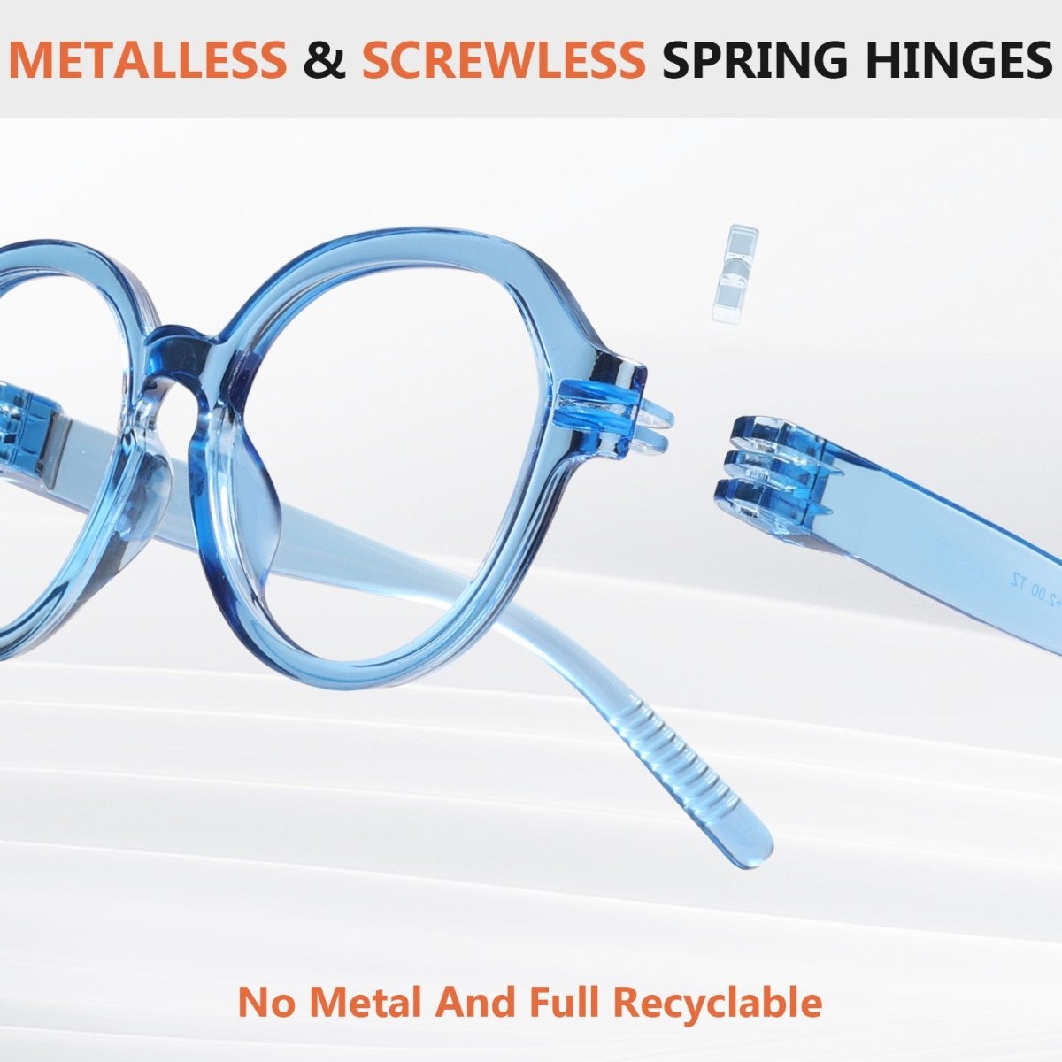 6 Pack Oversized Screwless Metalless Reading Glasses R2317eyekeeper.com