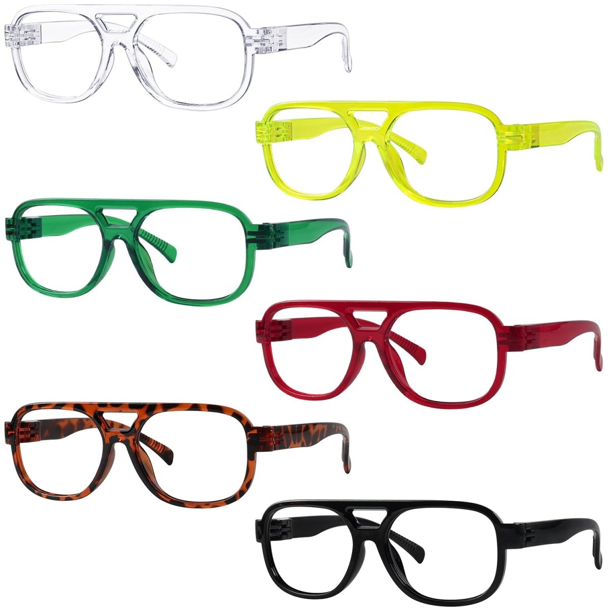 6 Pack Pilot Metalless Screwless Reading Glasses R2515eyekeeper.com