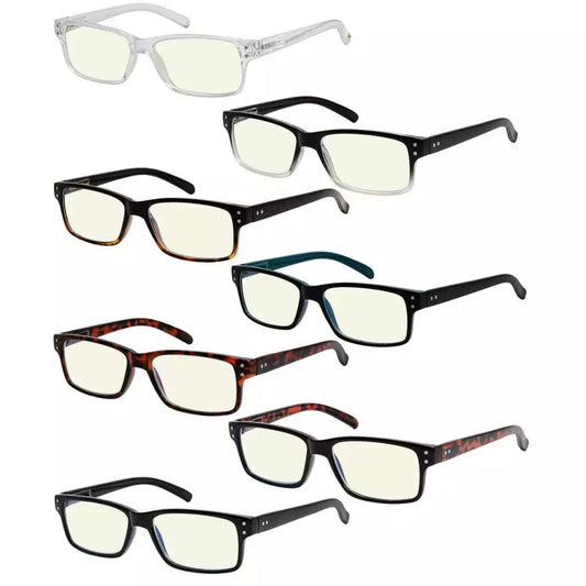 7 Pack Vintage Blue Light Filter Reading Glasses UVR032eyekeeper.com