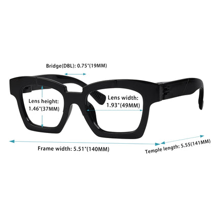 30% Blaulichtblocker Stylische Metalllose Schraubenlose Brille NR2019-B15