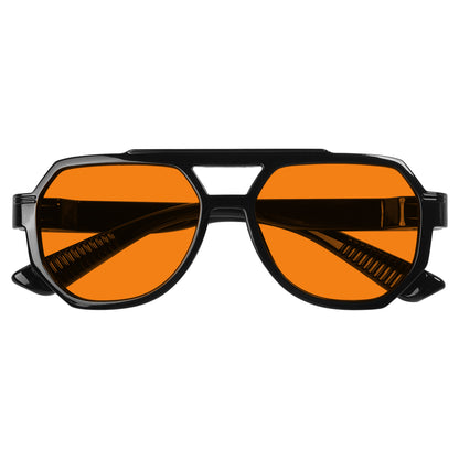 100% Blaulichtblocker Orange Metalllose Pilotenbrille NR2309-B98