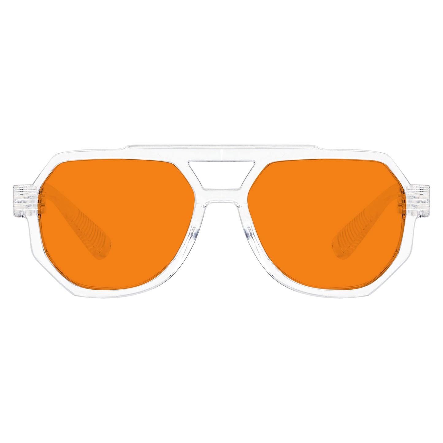 100% Blaulichtblocker Orange Metalllose Pilotenbrille NR2309-B98