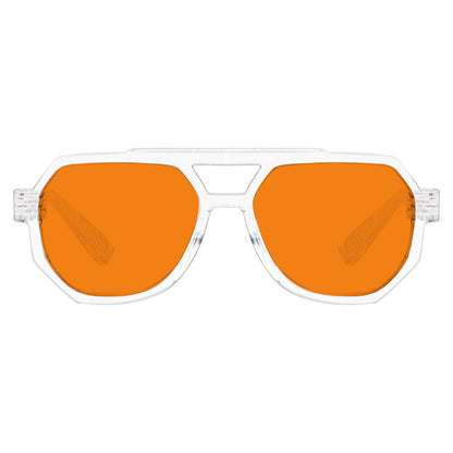 100% Blaulichtblocker Orange Metalllose Pilotenbrille NR2309-B98