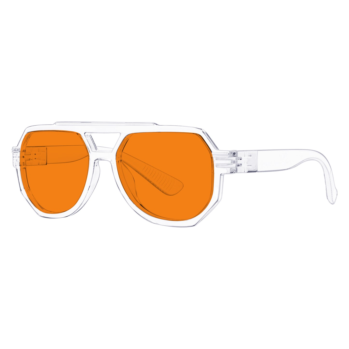 100% Blaulichtblocker Orange Metalllose Pilotenbrille NR2309-B98