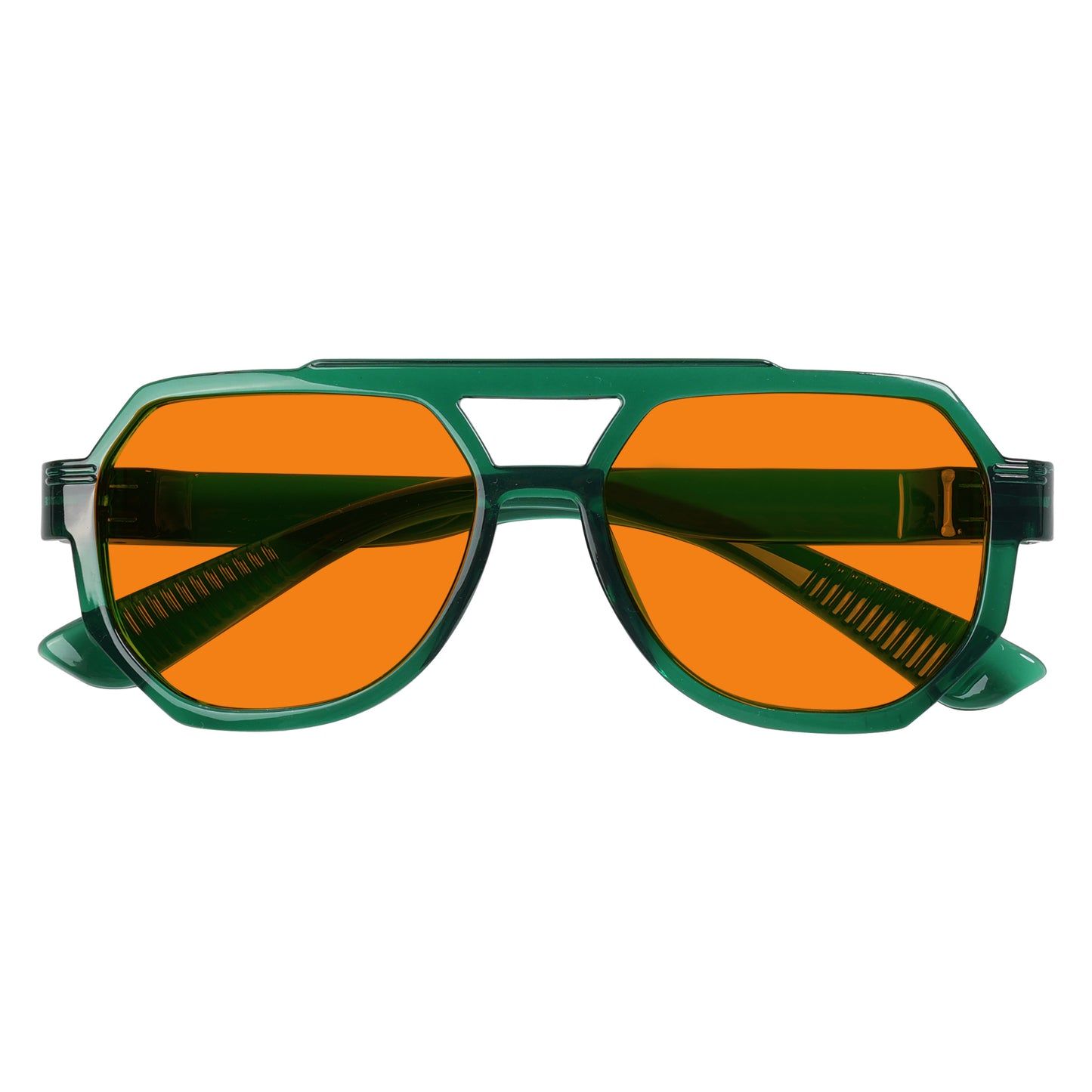 100% Blaulichtblocker Orange Metalllose Pilotenbrille NR2309-B98