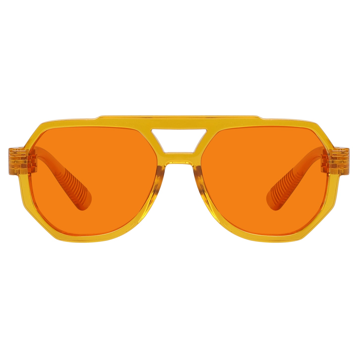 100% Blaulichtblocker Orange Metalllose Pilotenbrille NR2309-B98