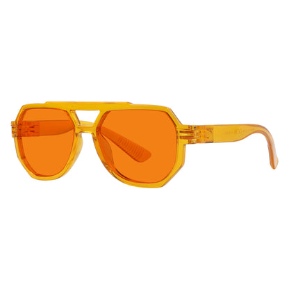 100% Blaulichtblocker Orange Metalllose Pilotenbrille NR2309-B98