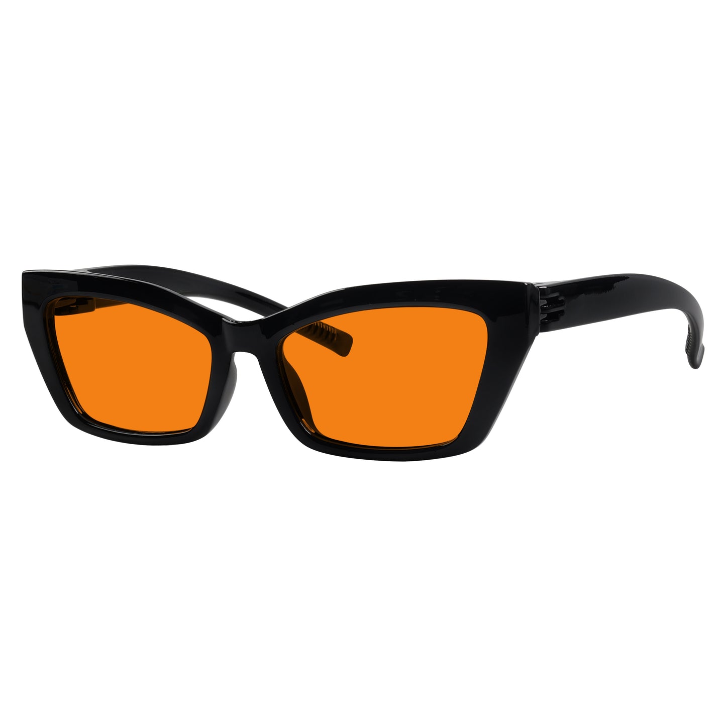 100% Blue Blocking Glasses Orange Lens Cat-eye Metalless Screwless R2516-B98