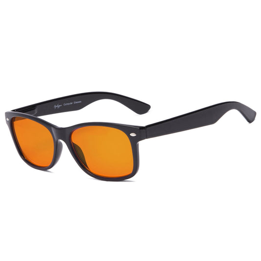 Rechteck Blaulichtblockierende Brille Damen Herren DSS109