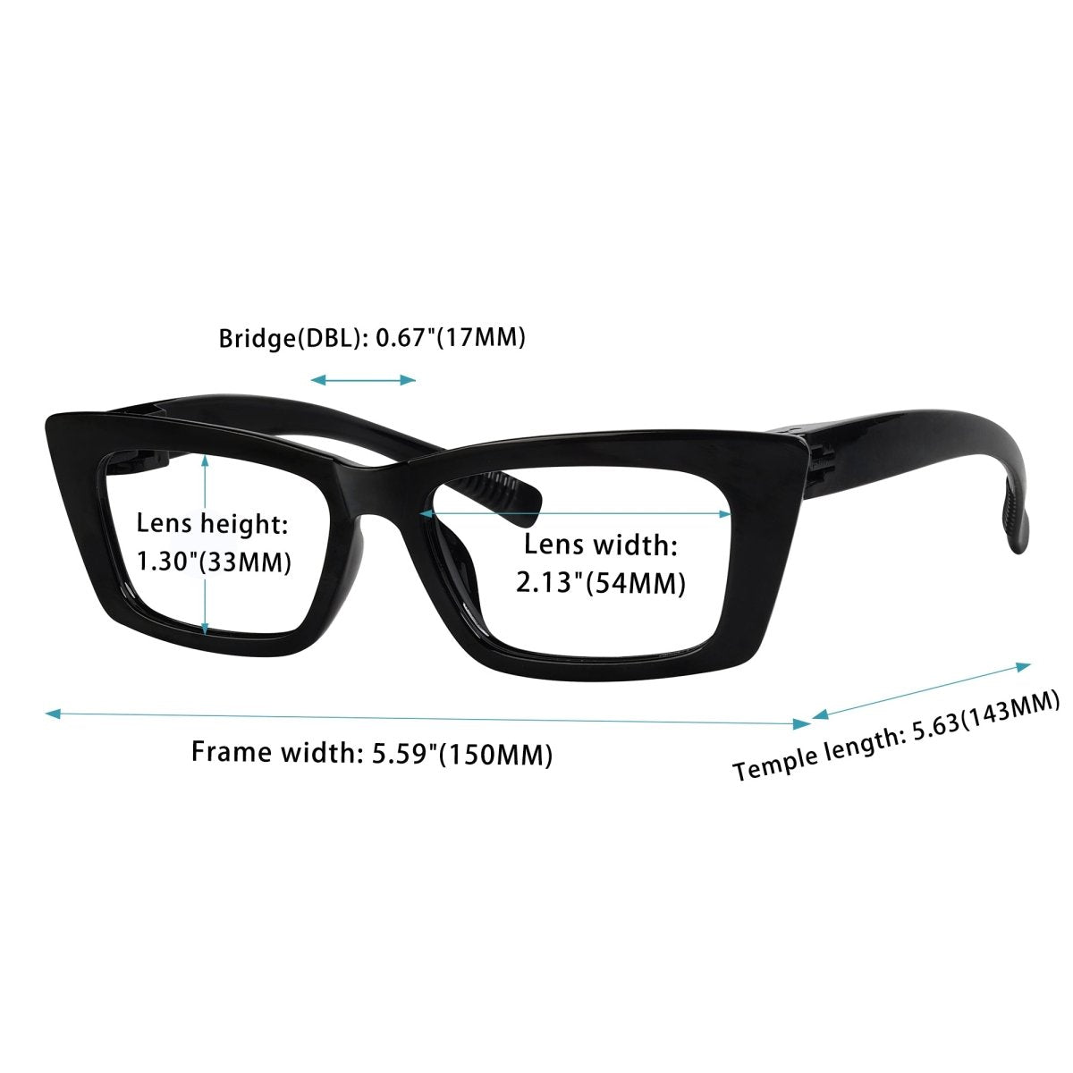 Cat - eye 30% Blue Light Blocking Metalless Screwless Eyeglasses R2501 - B15eyekeeper.com