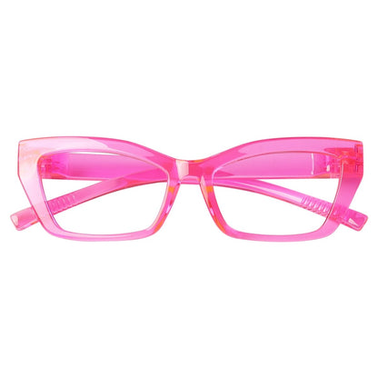 Cat - eye 30% Blue Light Blocking Metalless Screwless Eyeglasses R2516 - B15eyekeeper.com