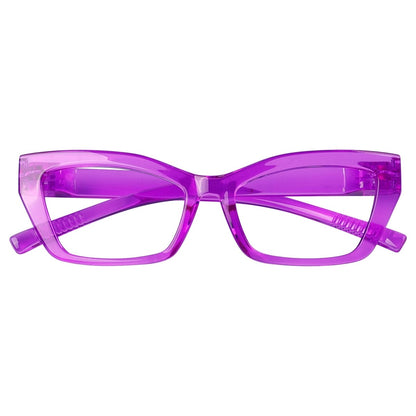 Cat - eye 30% Blue Light Blocking Metalless Screwless Eyeglasses R2516 - B15eyekeeper.com