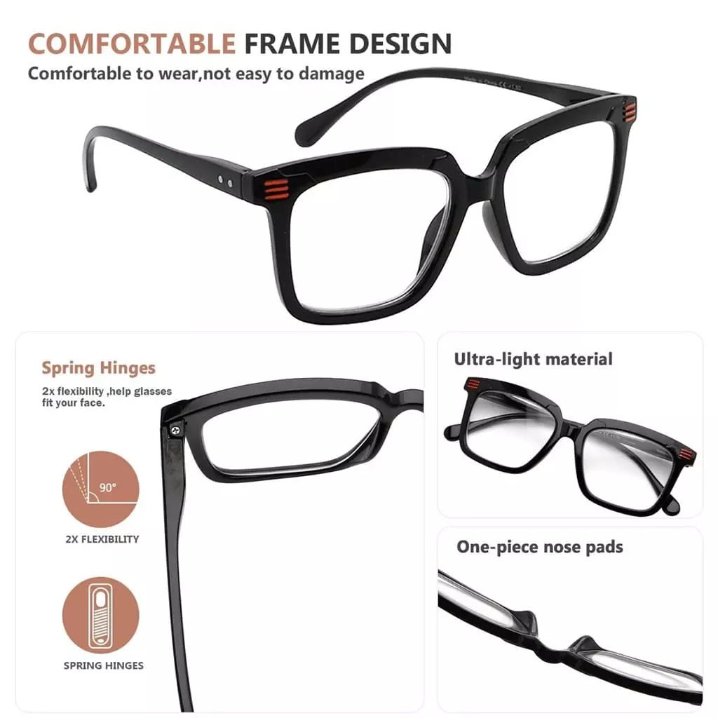Chic Reading Glasses Classic Rectangle Readers R2108eyekeeper.com