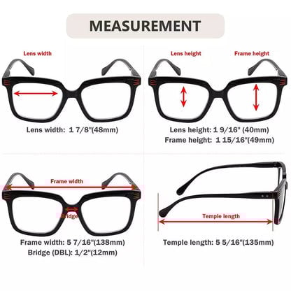 Chic Reading Glasses Classic Rectangle Readers R2108eyekeeper.com