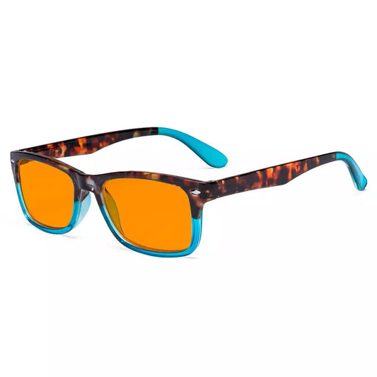 Classic Orange lens Blue Light Blocking Reading Glasses DS075Deyekeeper.com