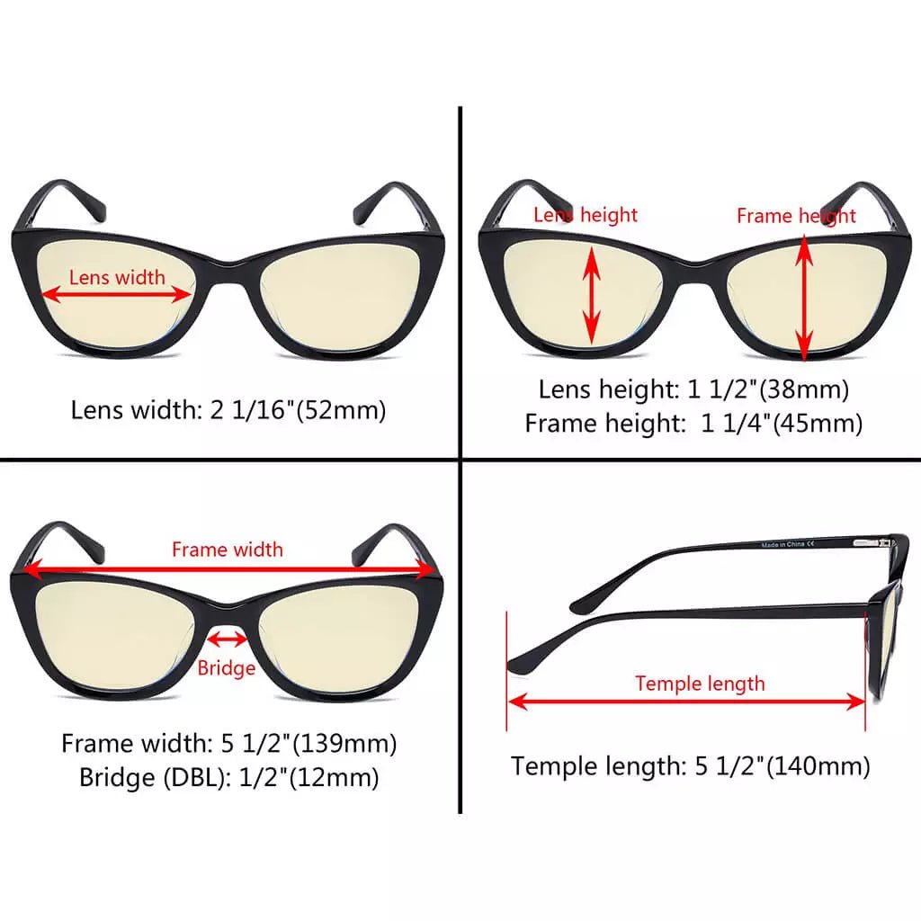Computer Screen Glasses Stylish Cat - eye Style BC1902 - BB60eyekeeper.com