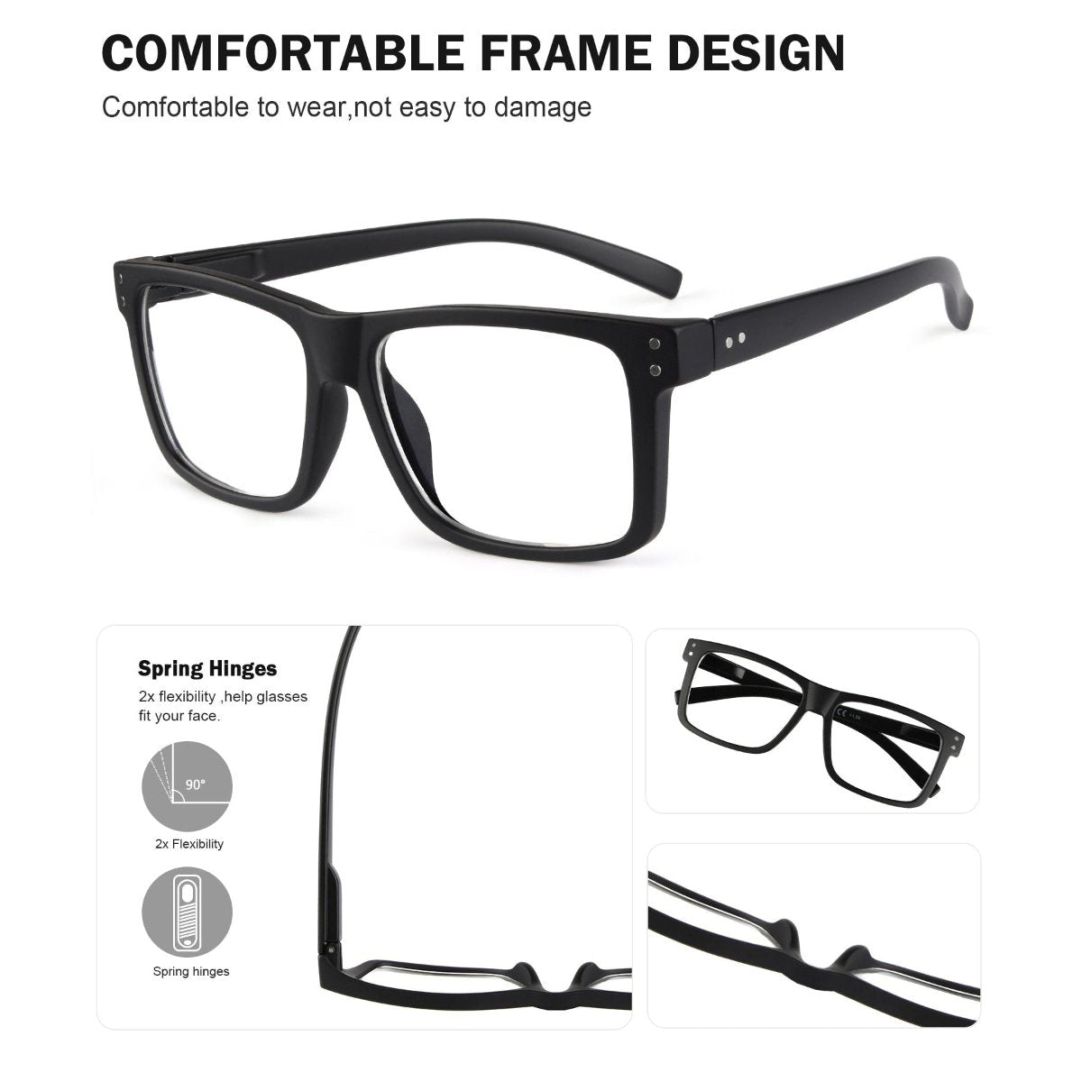 Fashionable Large Frame Reading Glasses R2142eyekeeper.com