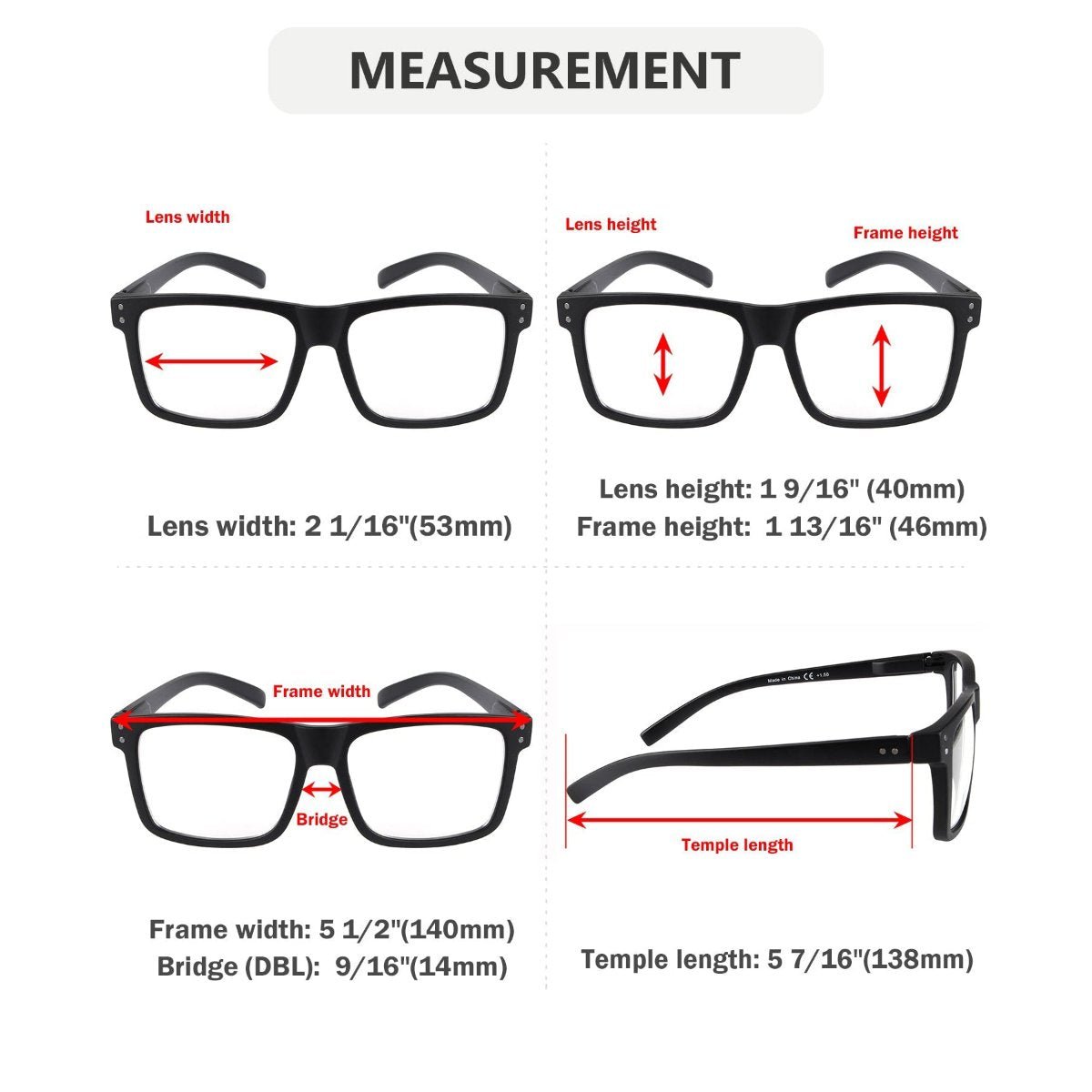 Fashionable Large Frame Reading Glasses Stylish Readers R2142eyekeeper.com