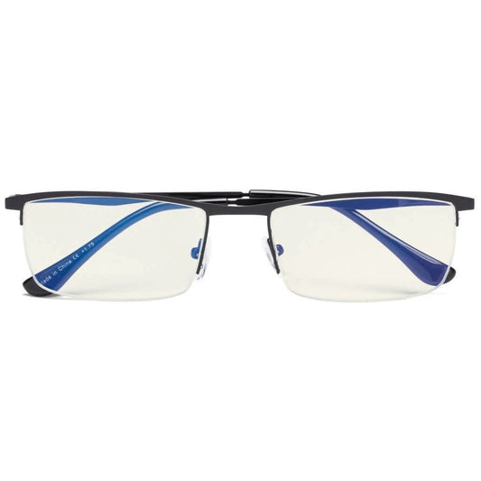 Half - rim Metal Blue Light Filter Reading Glasses 1 - CG1614eyekeeper.com