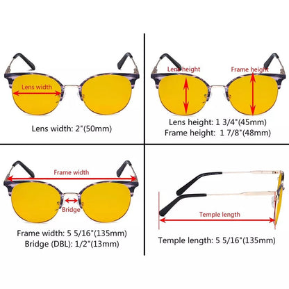 Metal Frame Blue Light Blocking Eyeglasses LX19001 - BB90eyekeeper.com