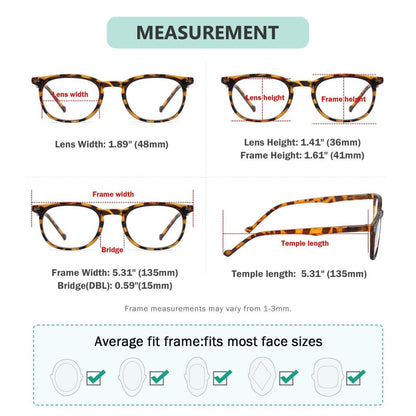 (Must Buy Both Eye) Reading Glasses with Different Strength for Each Eye PR001 - DEMI (Blue)eyekeeper.com