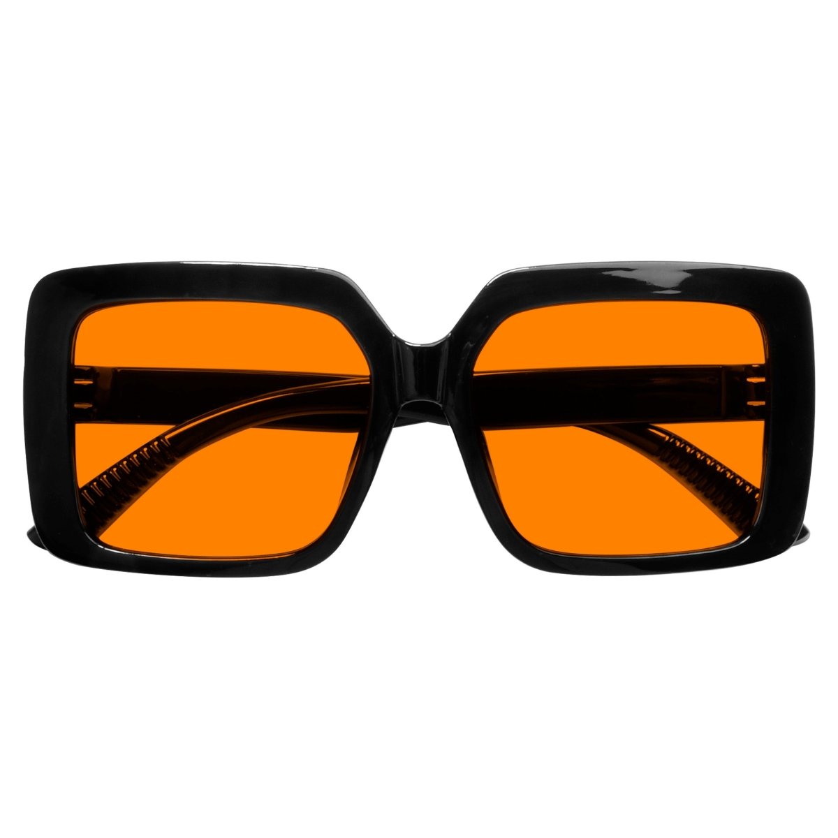 Oversized 100% Blue Blocking Glasses Orange Lens Metalless Screwless R2311 - B98eyekeeper.com